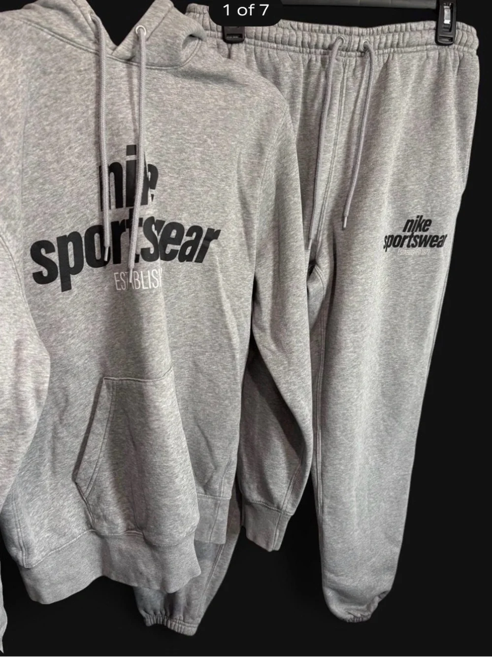 Nike Sportswear Men's Gray Hoodie & Jogger Set size Small